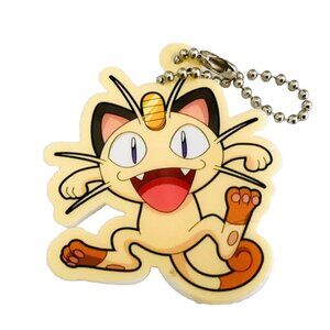 Pokemon Meowth Nintendo 23 1997 Character Key Fob Keychain 2.25" Vintage Rare